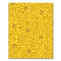 Golden Yellow Floral Outline Rug