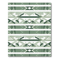 Emerald Gradient Geometric Stripes Rug