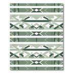Emerald Gradient Geometric Stripes Rug