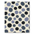 Modern Blue And Black Dot Rug