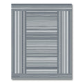 Modern Gray Striped Layered Rug