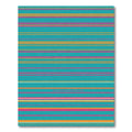 Aqua And Coral Striped Lines Rug