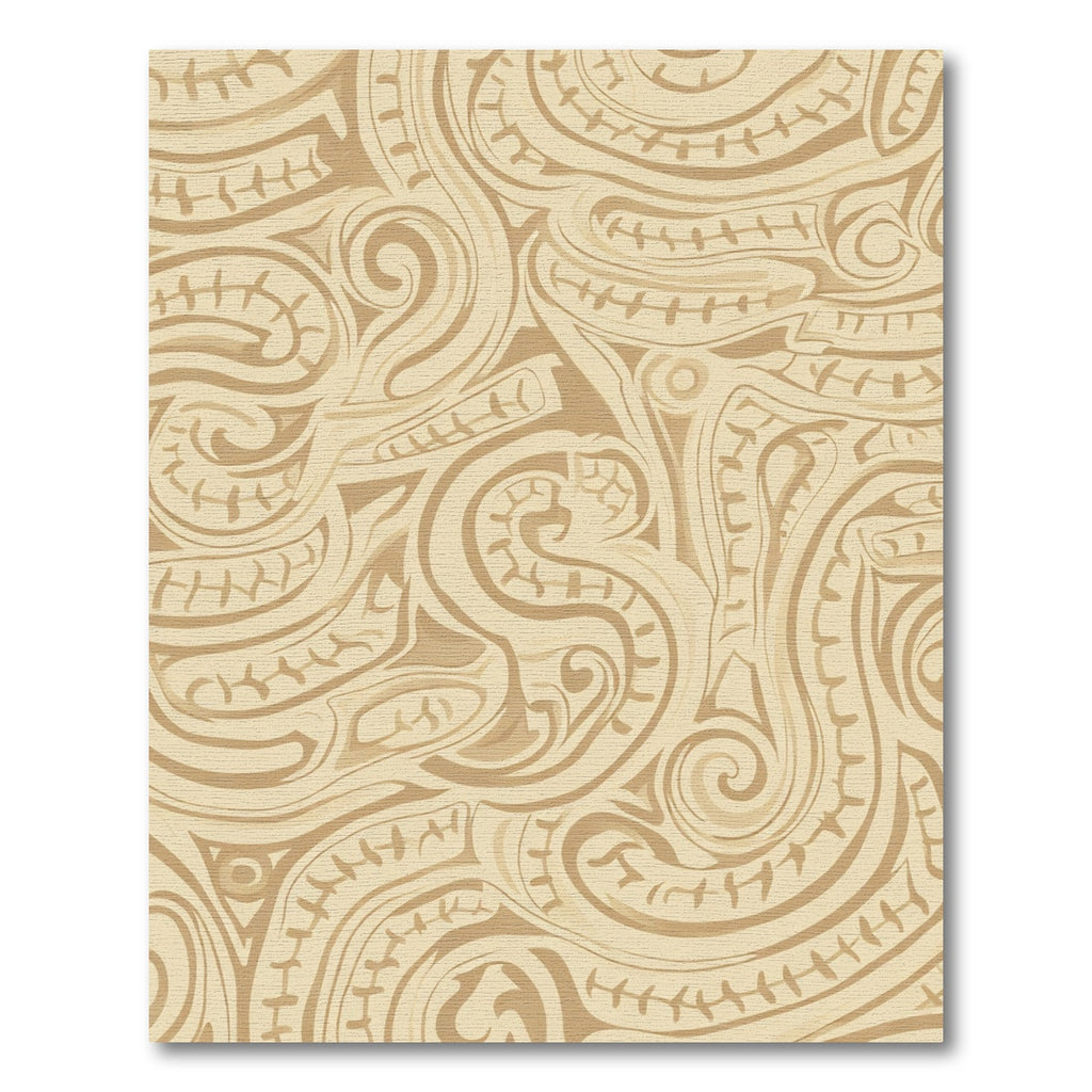 Earthy Abstract Swirls and Curves Rug