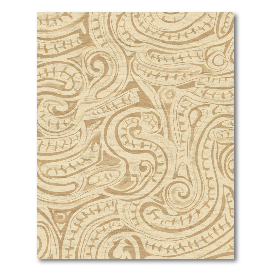 Earthy Abstract Swirls and Curves Rug