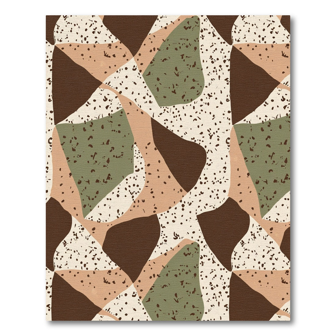 Earthy Organic Terrazzo Shape Rug