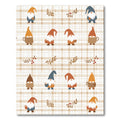Cozy Gnomes Plaid Garden Rug