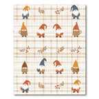 Cozy Gnomes Plaid Garden Rug