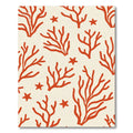 Coral Starfish Red Cream Rug