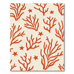Coral Starfish Red Cream Rug