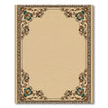 Beige Floral Corner Accent Rug