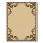Beige Floral Corner Accent Rug