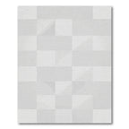 Subtle Geometric Gray and White Tiles Rug