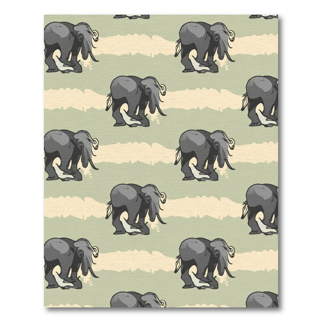 Gray Elephant Savannah Stripe Repeat Rug