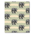 Gray Elephant Savannah Stripe Repeat Rug