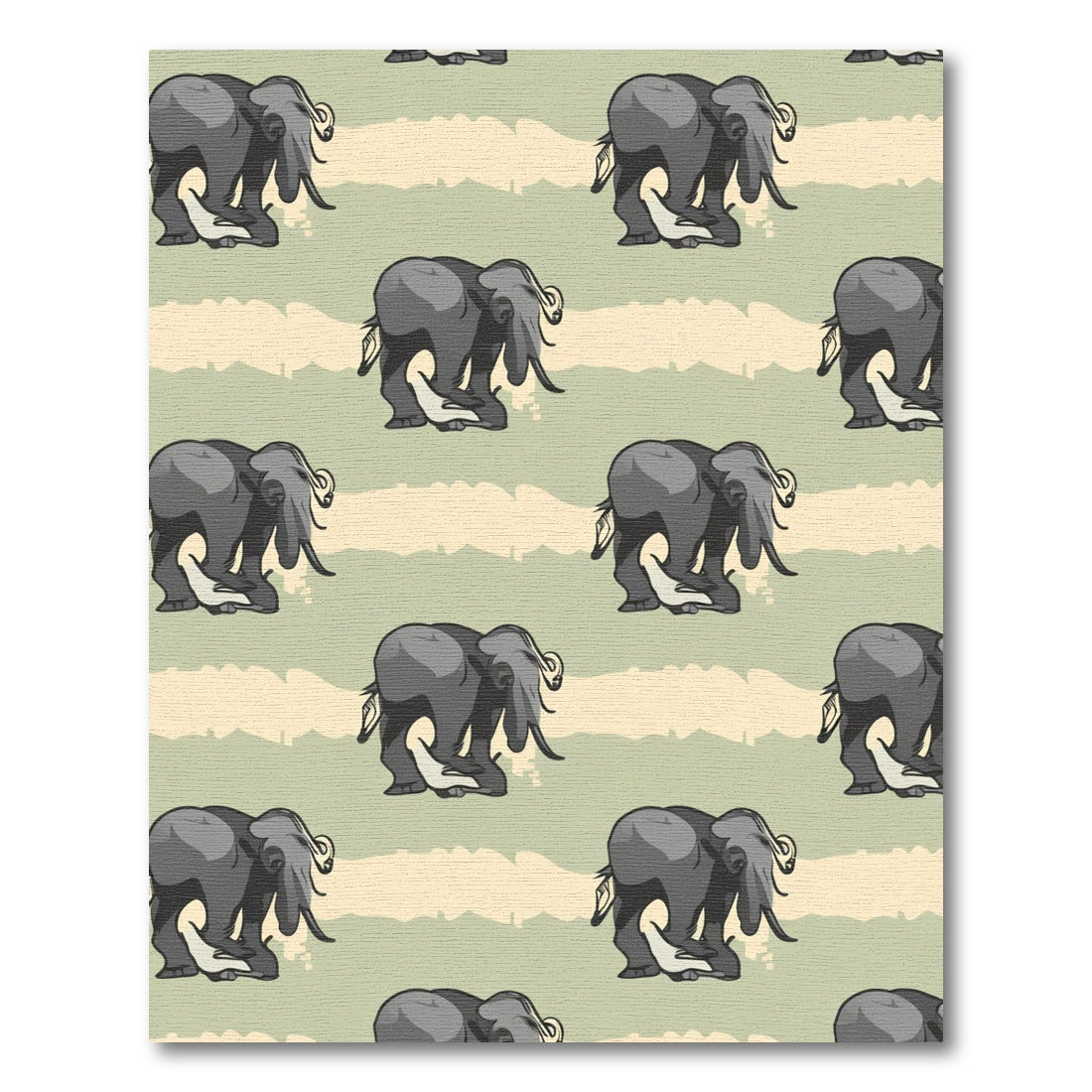Gray Elephant Savannah Stripe Repeat Rug