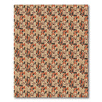Retro Terracotta Abstract Collage Rug