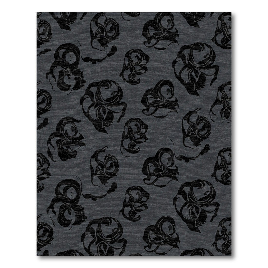 Dark Gray Abstract Swirls Rug