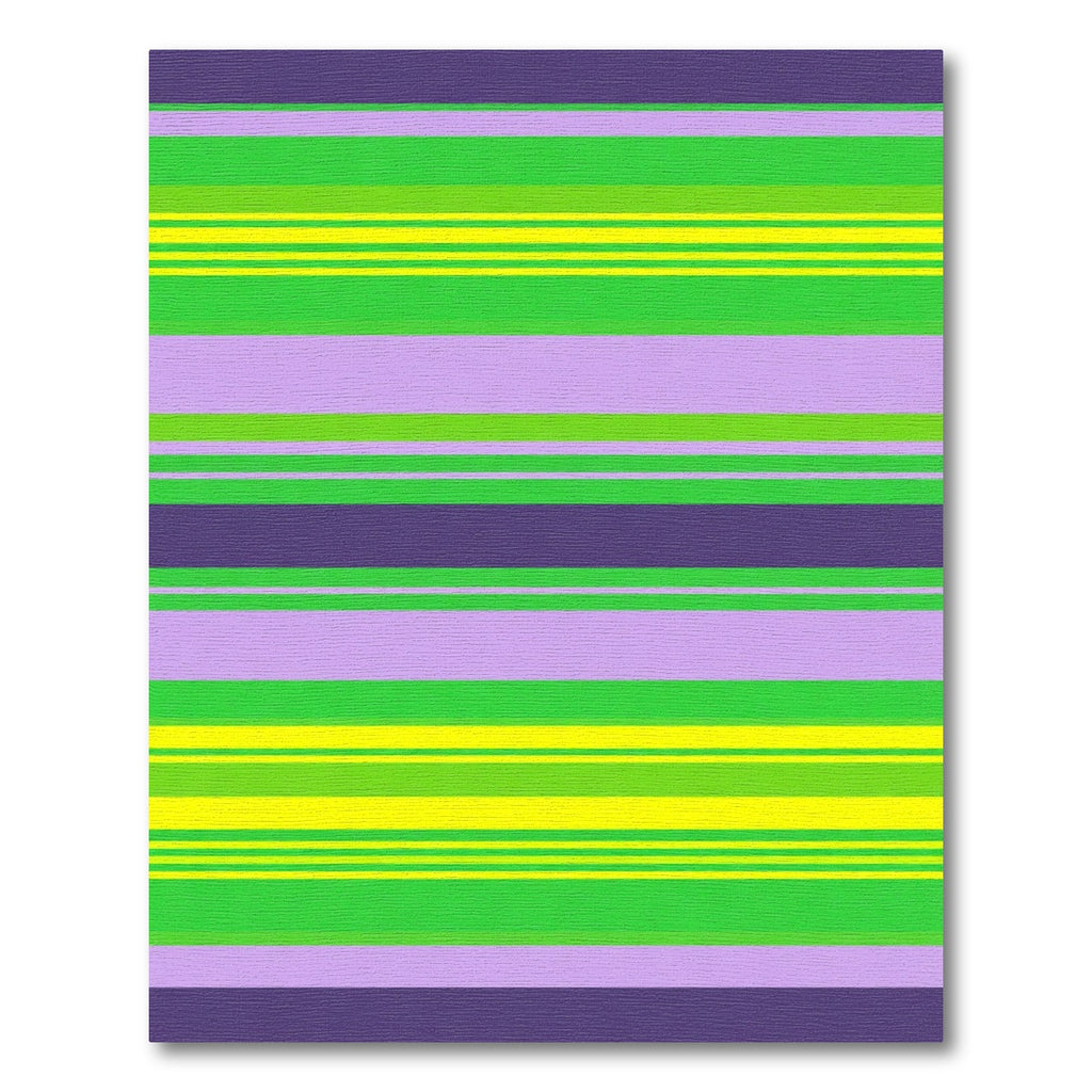 Bold Purple Lime Yellow Stripe Rug