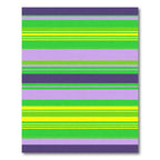 Bold Purple Lime Yellow Stripe Rug