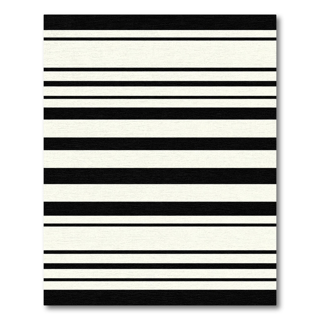 Black Cream Horizontal Stripe Rug