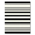 Black Cream Horizontal Stripe Rug