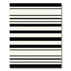 Black Cream Horizontal Stripe Rug
