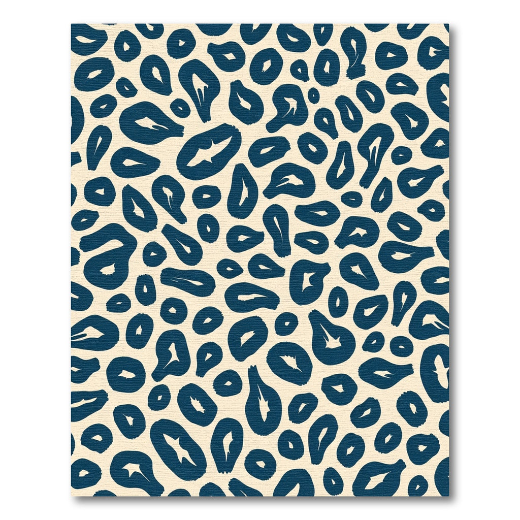 Navy Leopard Spots Rug