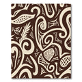 Brown Cream Swirl Tribal Abstract Rug