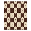 Modern Brown Checker Square Rug