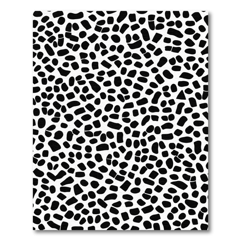 Black White Pebble Scatter Rug