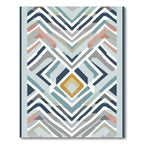 Geometric Diamond Chevron Inlay Rug