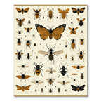 Golden Brown Insect Collection Rug