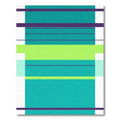Bold Teal Purple Lime Geometric Bands Rug