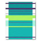 Bold Teal Purple Lime Geometric Bands Rug