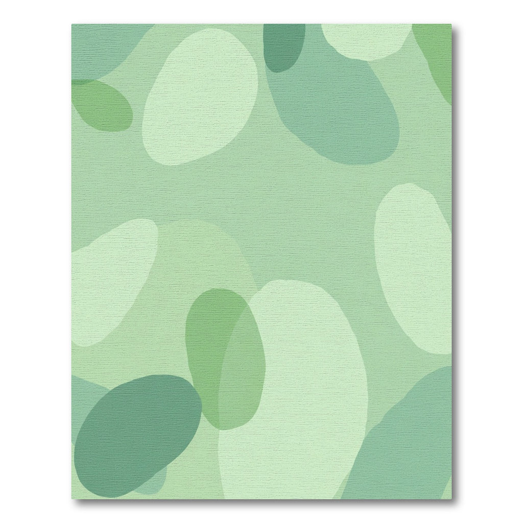 Abstract Organic Shapes Pastel Green Rug