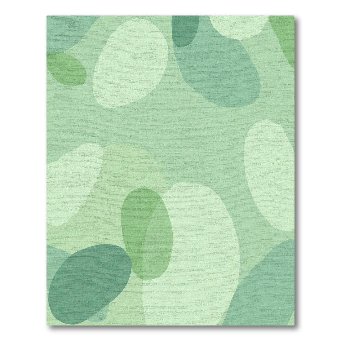 Abstract Organic Shapes Pastel Green Rug