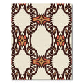 Earthy Tone Art Deco Swirl Rug