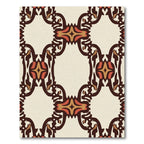 Earthy Tone Art Deco Swirl Rug