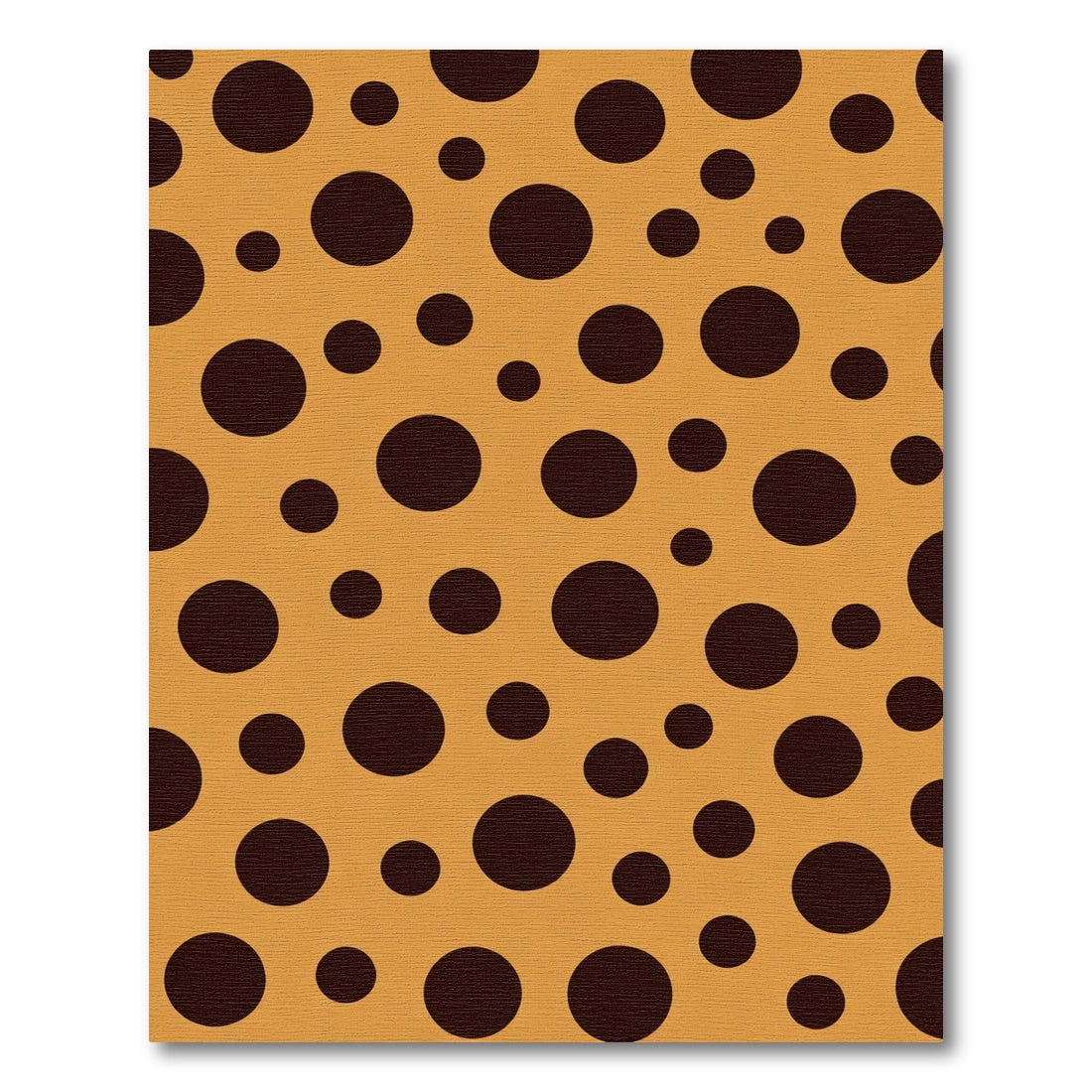 Warm Brown Speckled Circle Rug