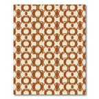 Brown Tan Organic Geometric Shape Rug