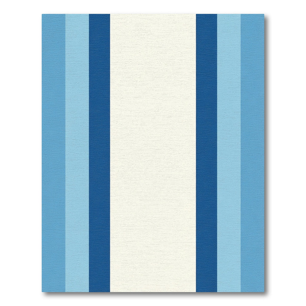 Striped Cream And Blue Tones Rug