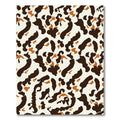 Brown Orange Abstract Organic Shapes Rug