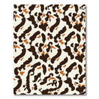 Brown Orange Abstract Organic Shapes Rug