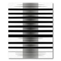 Bold Black White Linear Overlap Rug