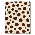 Chocolate Cream Polka Dot Round Rug