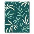 Teal Botanical Leaf Spray Rug