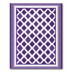 Purple Diamond Lattice Geometric Rug