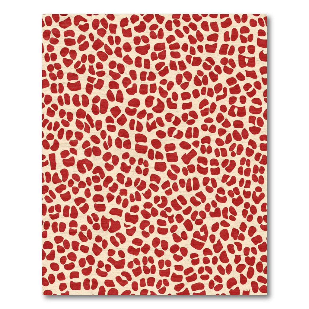 Cream Red Giraffe Spots Variation Rug