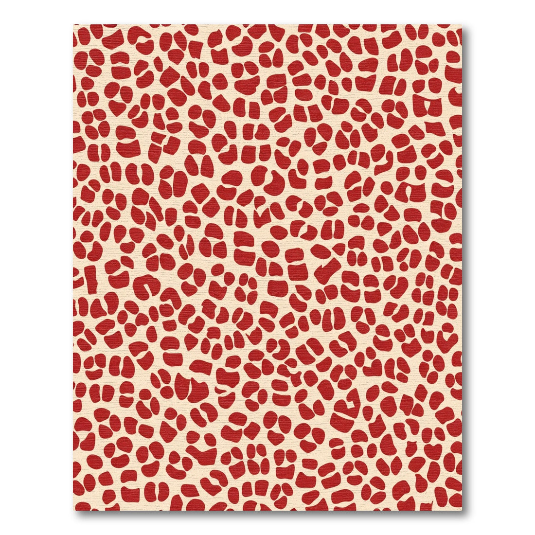 Cream Red Giraffe Spots Variation Rug
