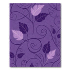 Deep Purple Vine Leaf Swirl Rug